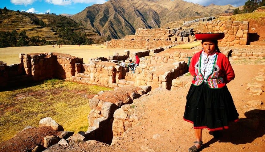 Flawless Incan curved stone masonry of Qorikancha, the golden Temple of the Sun