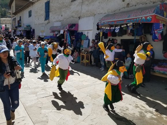 Danza Chucchu characters in Paucartambo St. carmen festival