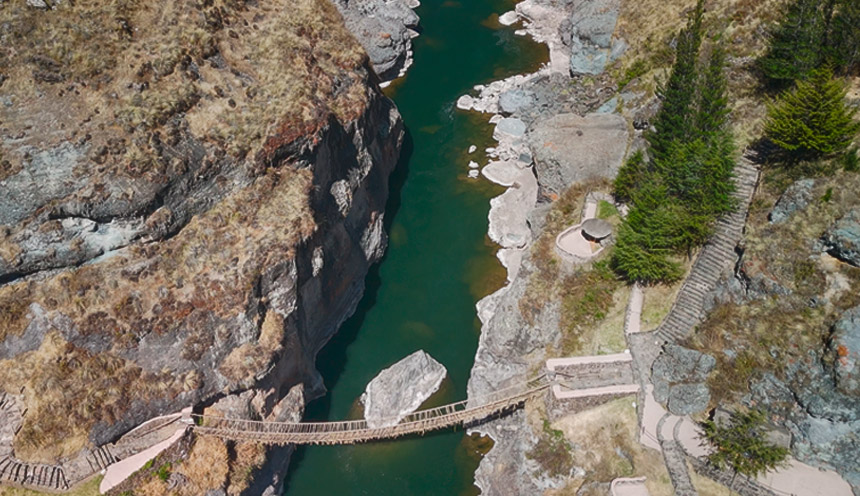 qeswachaka aerial view