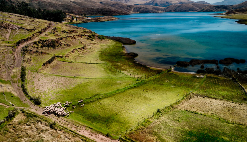 beautiful laggons near qeswachaka